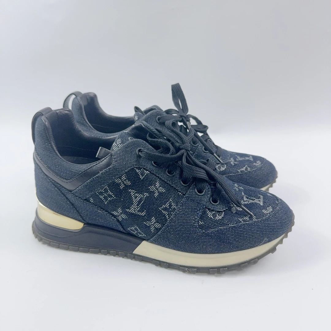 95新 LouisVuitton/路易威登 35码/牛仔满印runaway运动鞋/ys