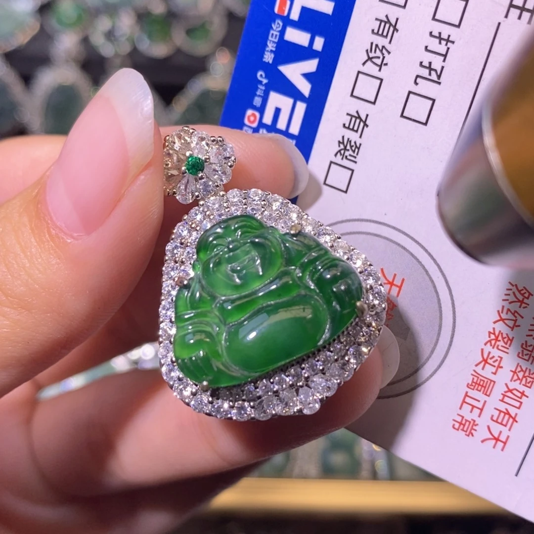 翡翠未镶嵌颈饰天然