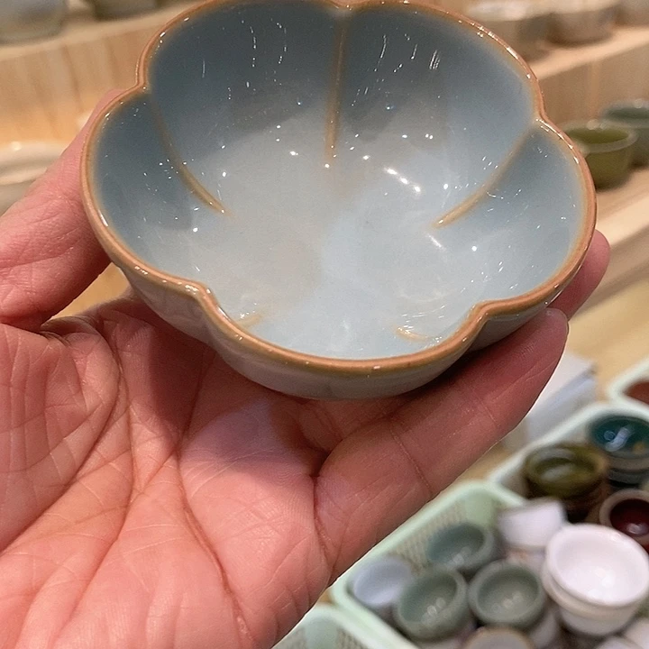汝窑瓷器主人杯茶杯