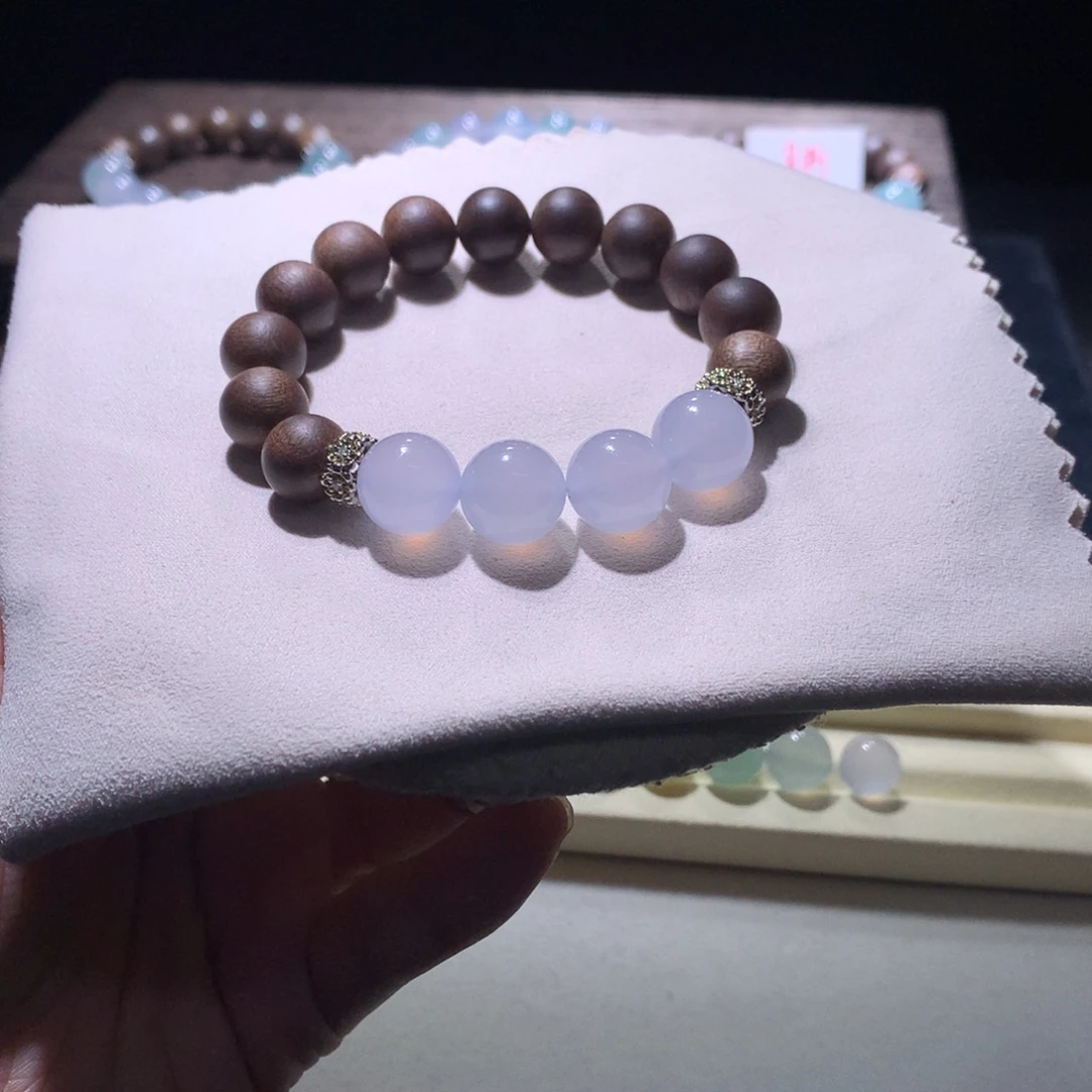 翡翠散珠优雅粉紫半串