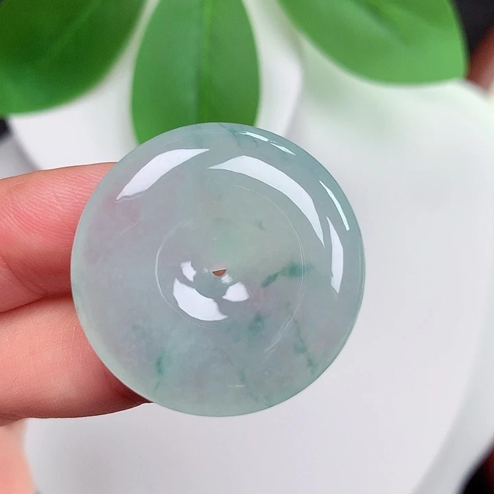 颈饰未镶嵌翡翠平安扣 29.1x5.7mm