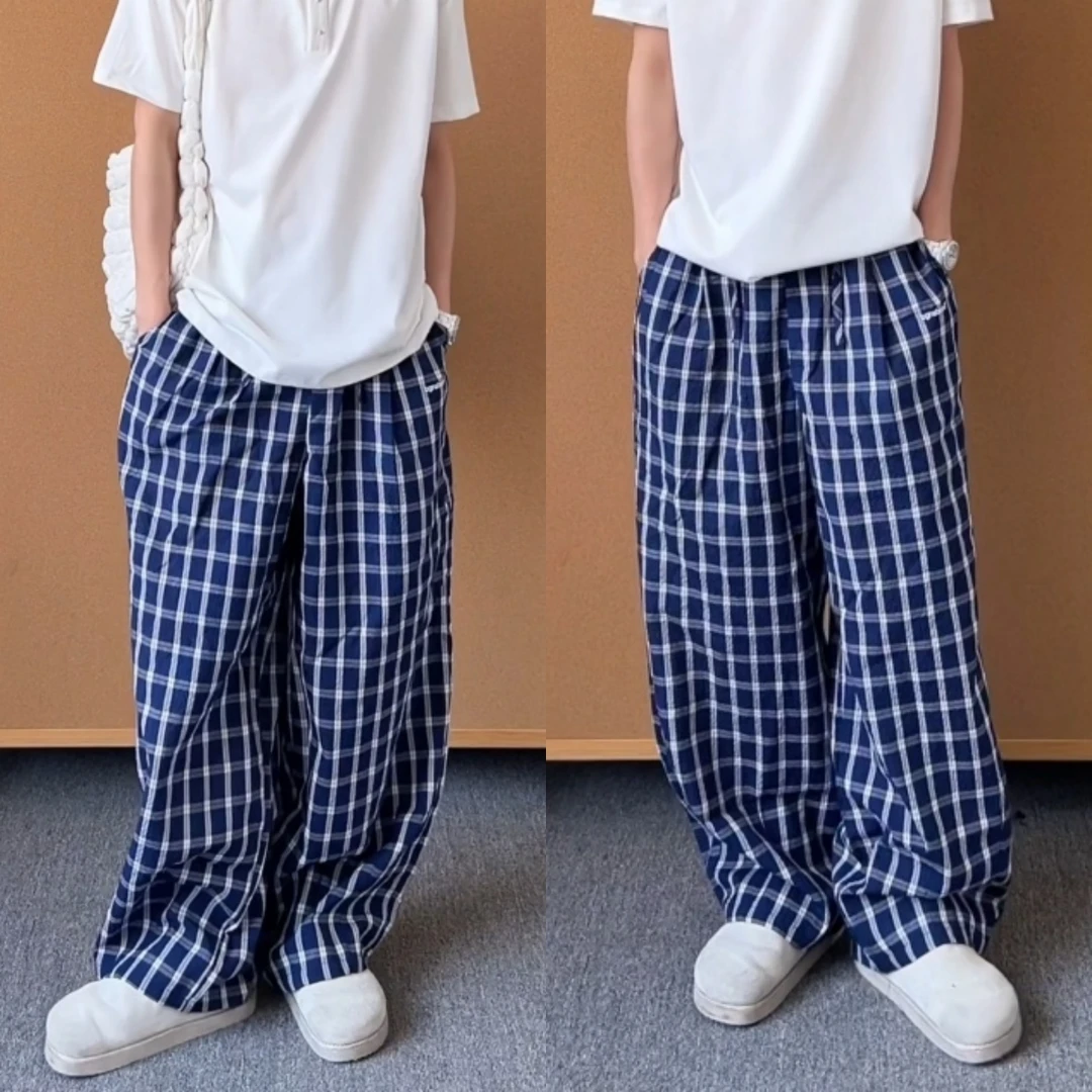 韩版复古百搭直筒男女同款小众设计宽松ins休闲长裤夏季薄款潮流