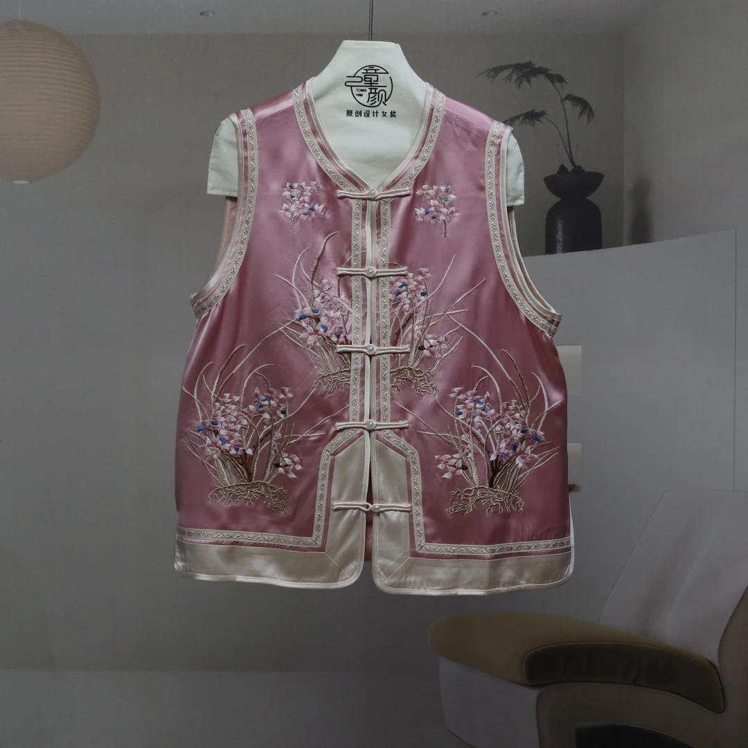 【9150】高品质原创设计粉色时尚百搭国风马甲A