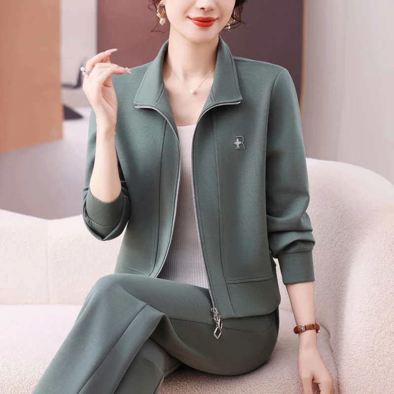 JOZDICE/纪治迪哲运动套装秋季简约细腻时尚透气亲肤运动服套装女