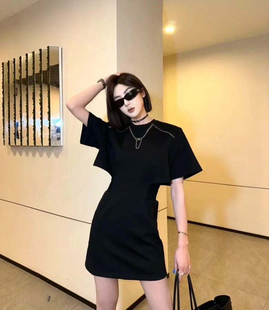 【贩卖夏天】夏季新款气质洋气减龄收腰显瘦小众设计感连衣裙女