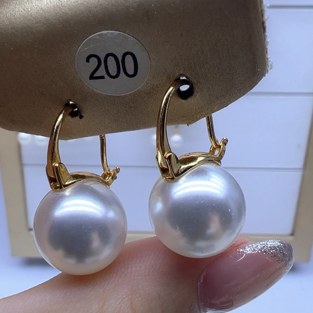 银S925镶嵌淡水珍珠耳饰