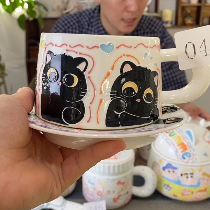 瓷片景德镇釉下彩手绘