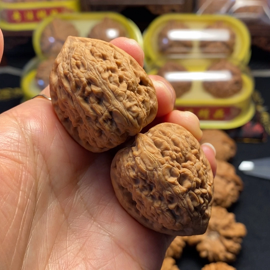 桃核把件野生钱袋子37