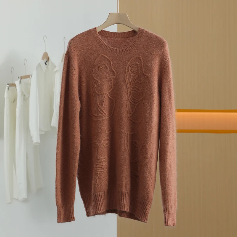 【唐长老自营】货号15080男装冬新款长袖套头针织衫J