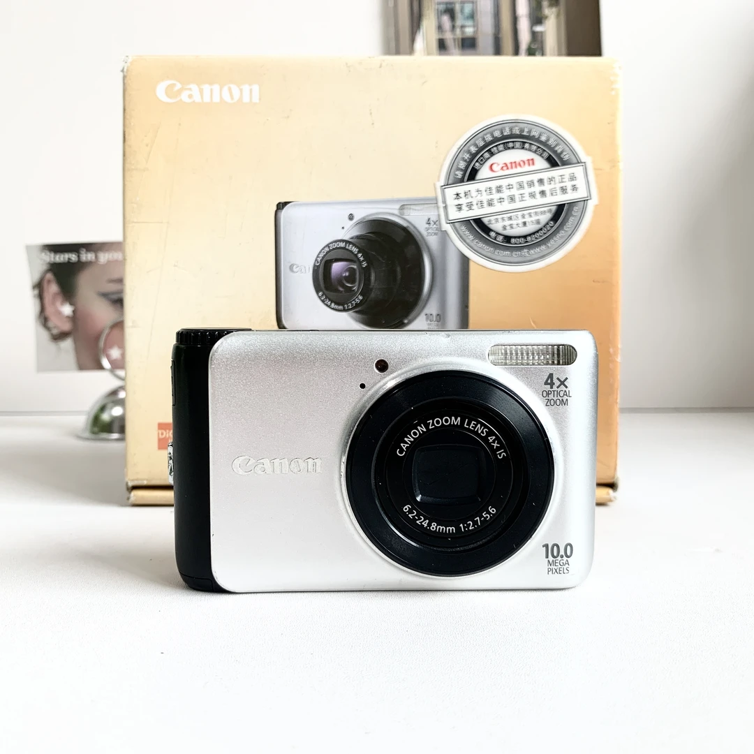 95新 Canon/佳能 A3000银色带原盒 1000万像素4倍变焦 冷白氛围感