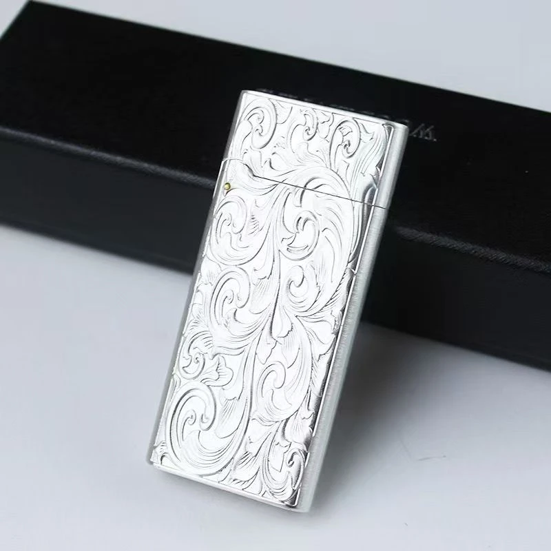 轻薄煤油打火机 砂轮经典煤油打火机 双面雕花打火机 包邮