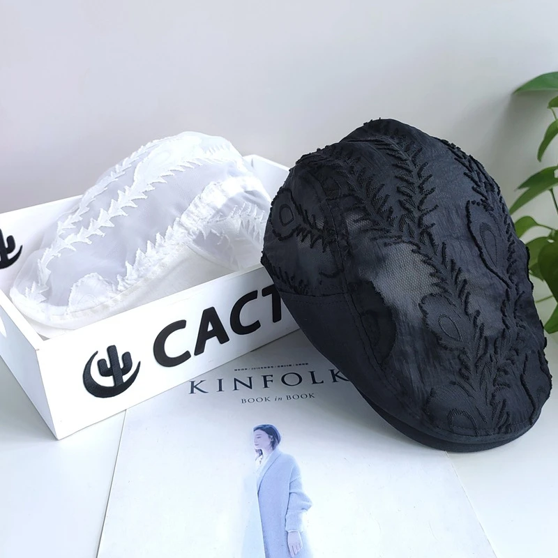 前进帽女夏季薄款网纱时尚蓓蕾帽女遮白发帽子ins网红鸭舌帽百搭