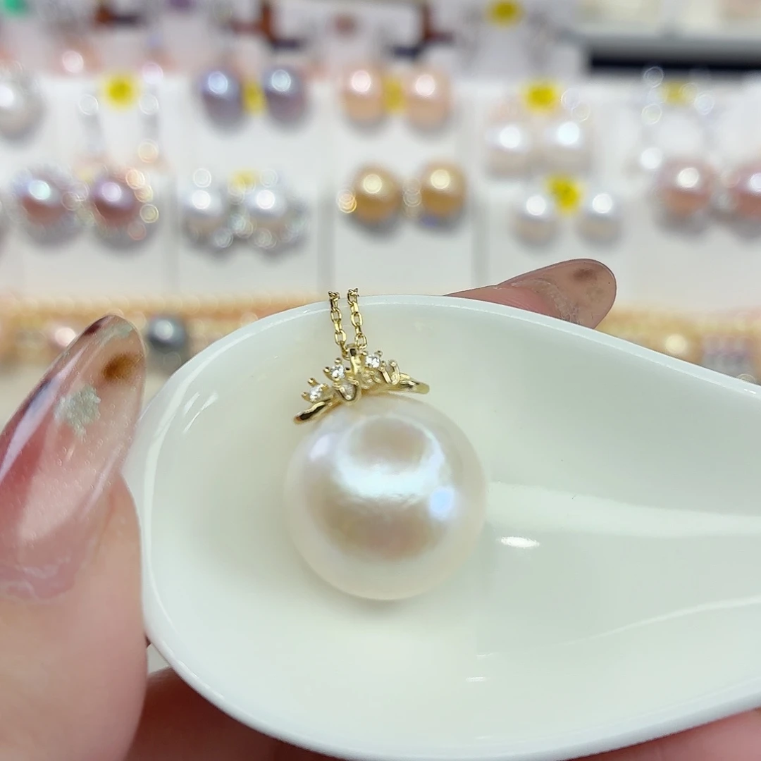 淡水珍珠颈饰银S925镶嵌