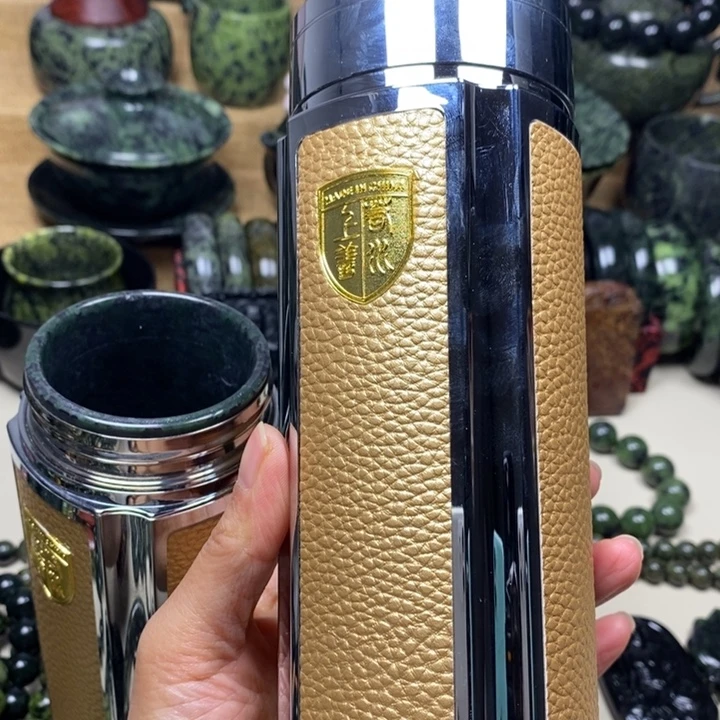 大***菜蛇纹石玉未镶嵌项链药王石杯
