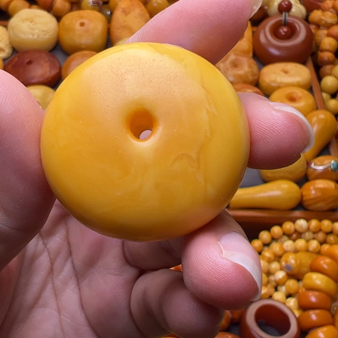 琥珀未镶嵌珠宝奇石扣子