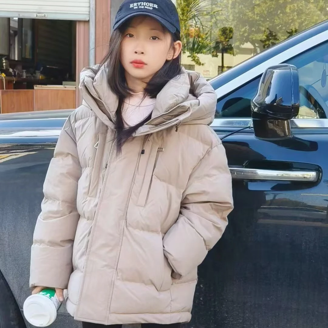 冬季白鸭绒外套加厚童装儿童羽绒服保暖轻盈舒适百搭210