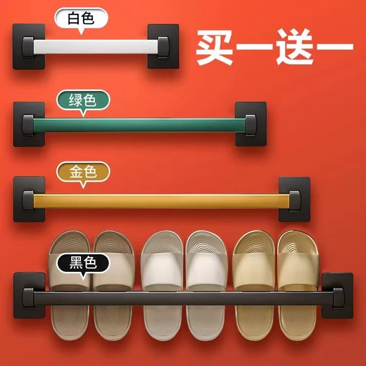 悬挂壁挂式鞋架免打孔鞋子收纳架柜门学生宿舍防尘鞋架子拖鞋架子