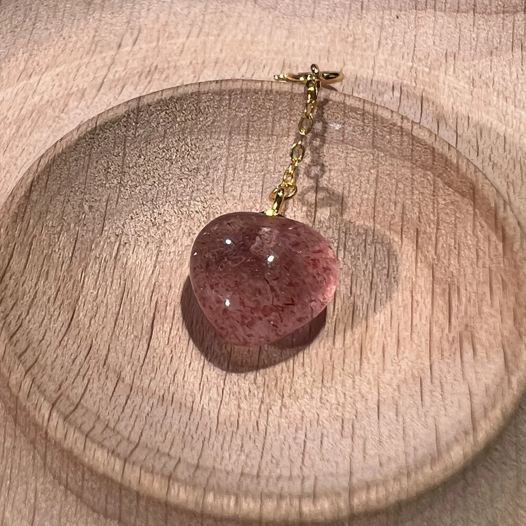 S925草莓晶心形提溜 KT24042445