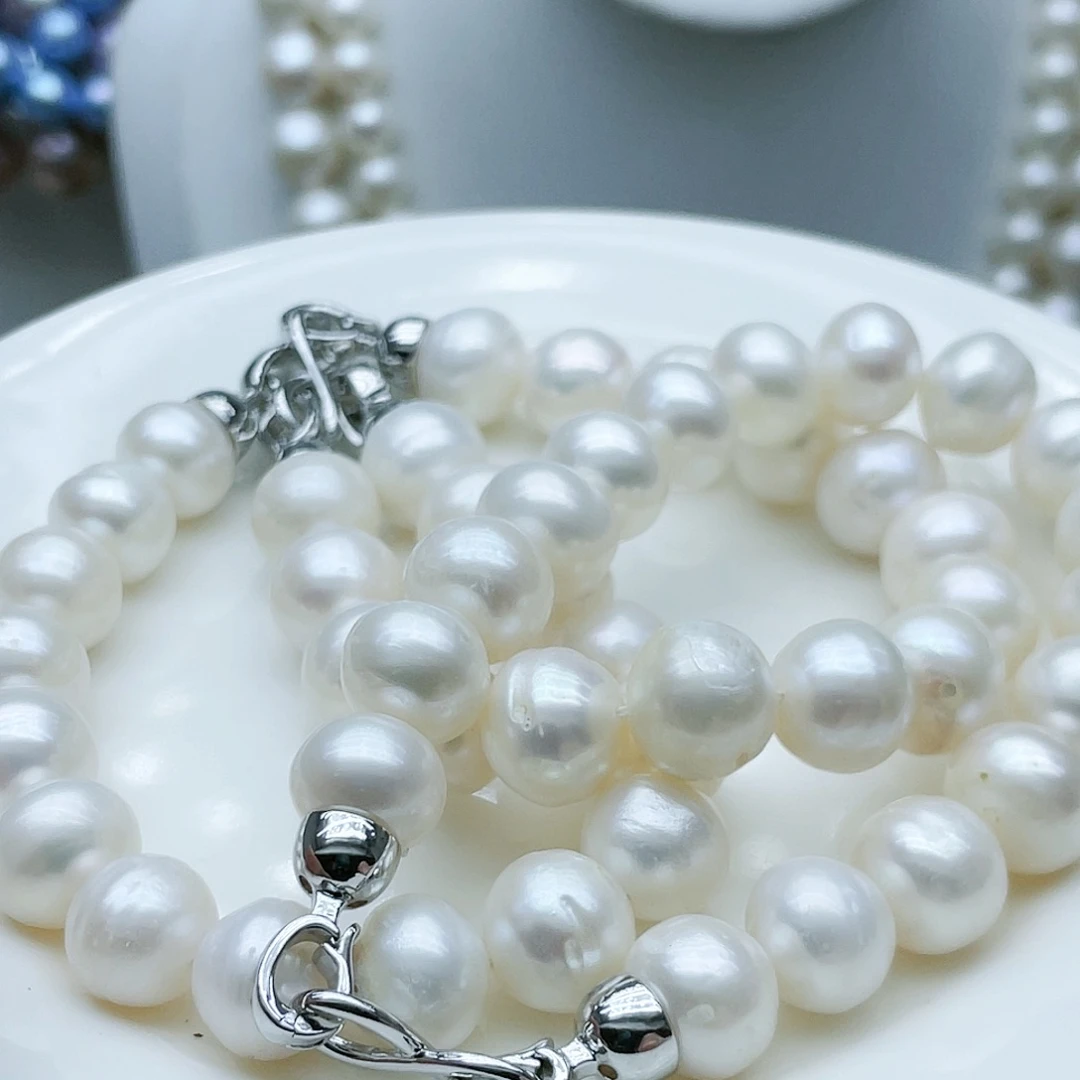 淡水珍珠颈饰钛钢
