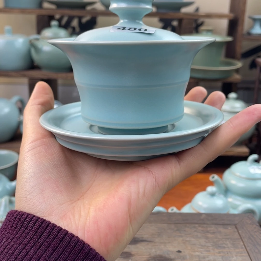 陶仿古480号竹节马蹄盖碗……&