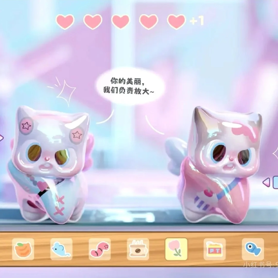 【拆盒】pitty的猫猫日常系列萌粒盲盒盲发摆件二代萌粒可爱礼
