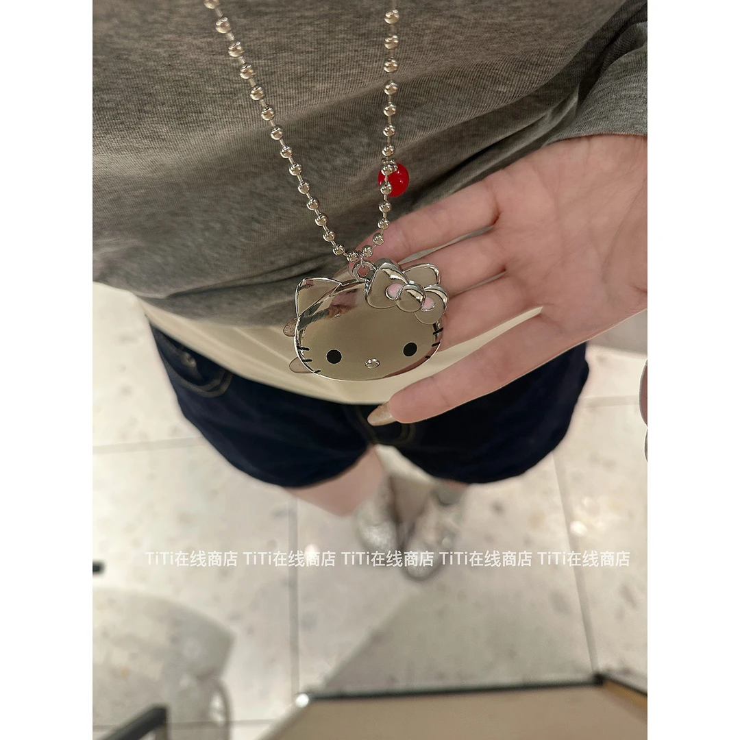 铜合金项链 可爱KT猫长款项链2025新款甜美百搭毛衣链配饰