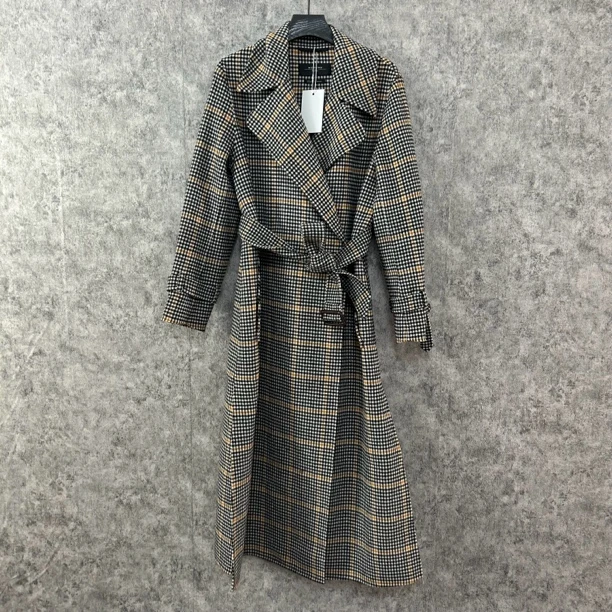 95新 MaxMara maxmara格纹大衣外套