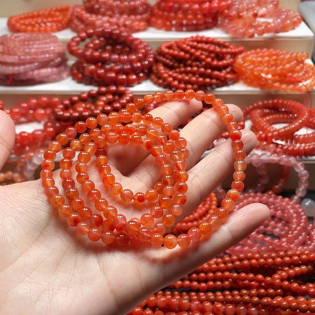南红玛瑙未镶嵌手链
