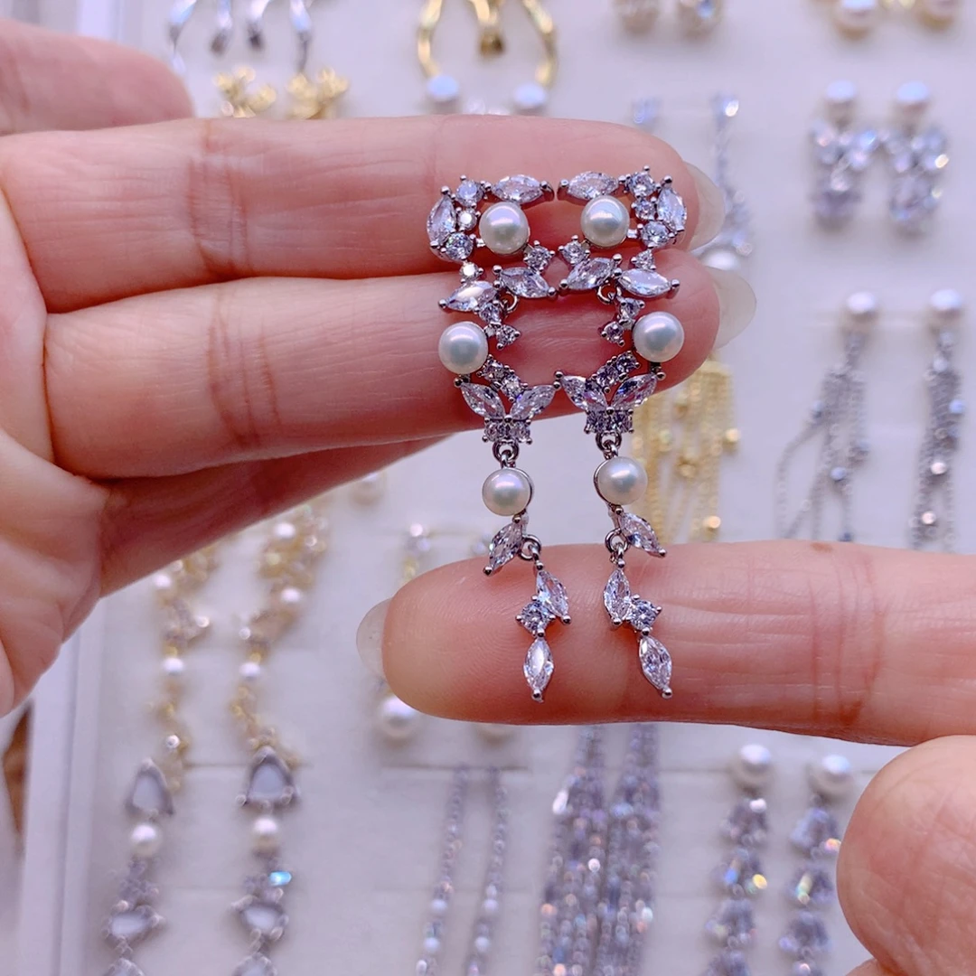 耳饰淡水珍珠合金