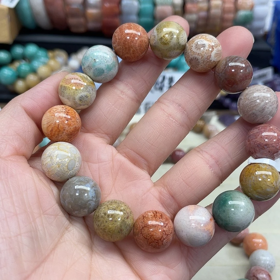 未镶嵌手串硅化珊瑚（珊瑚玉）L****在782