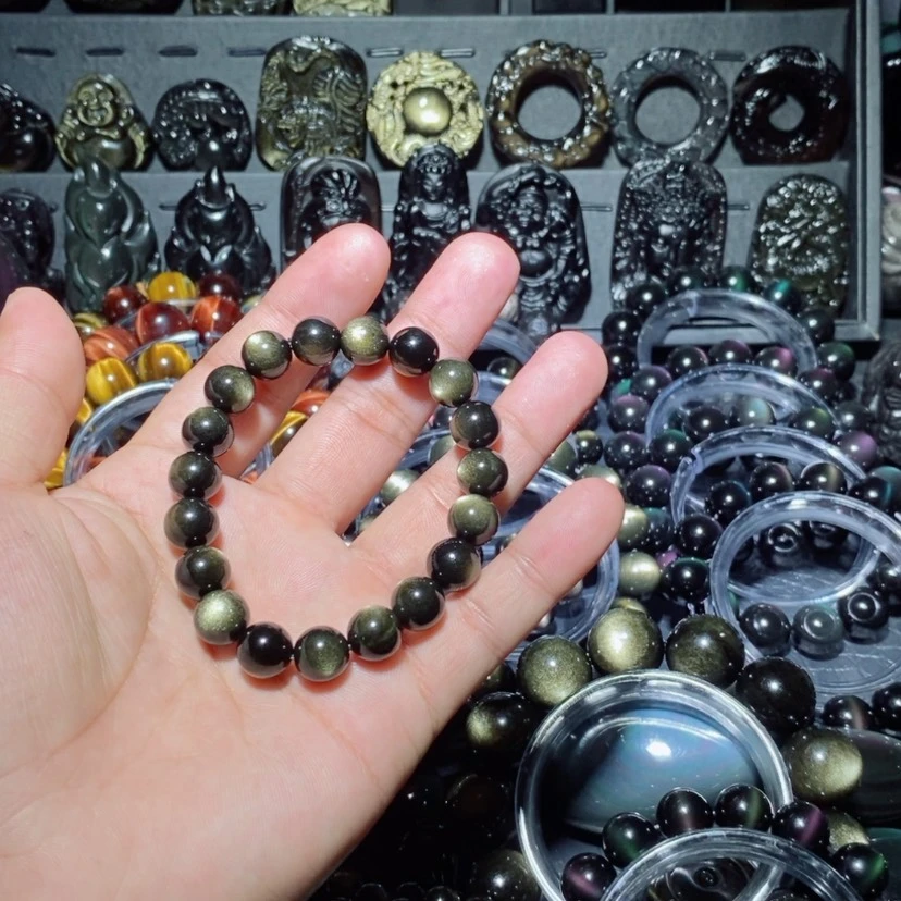 【闪购商品】黑曜岩手链未镶嵌等****想