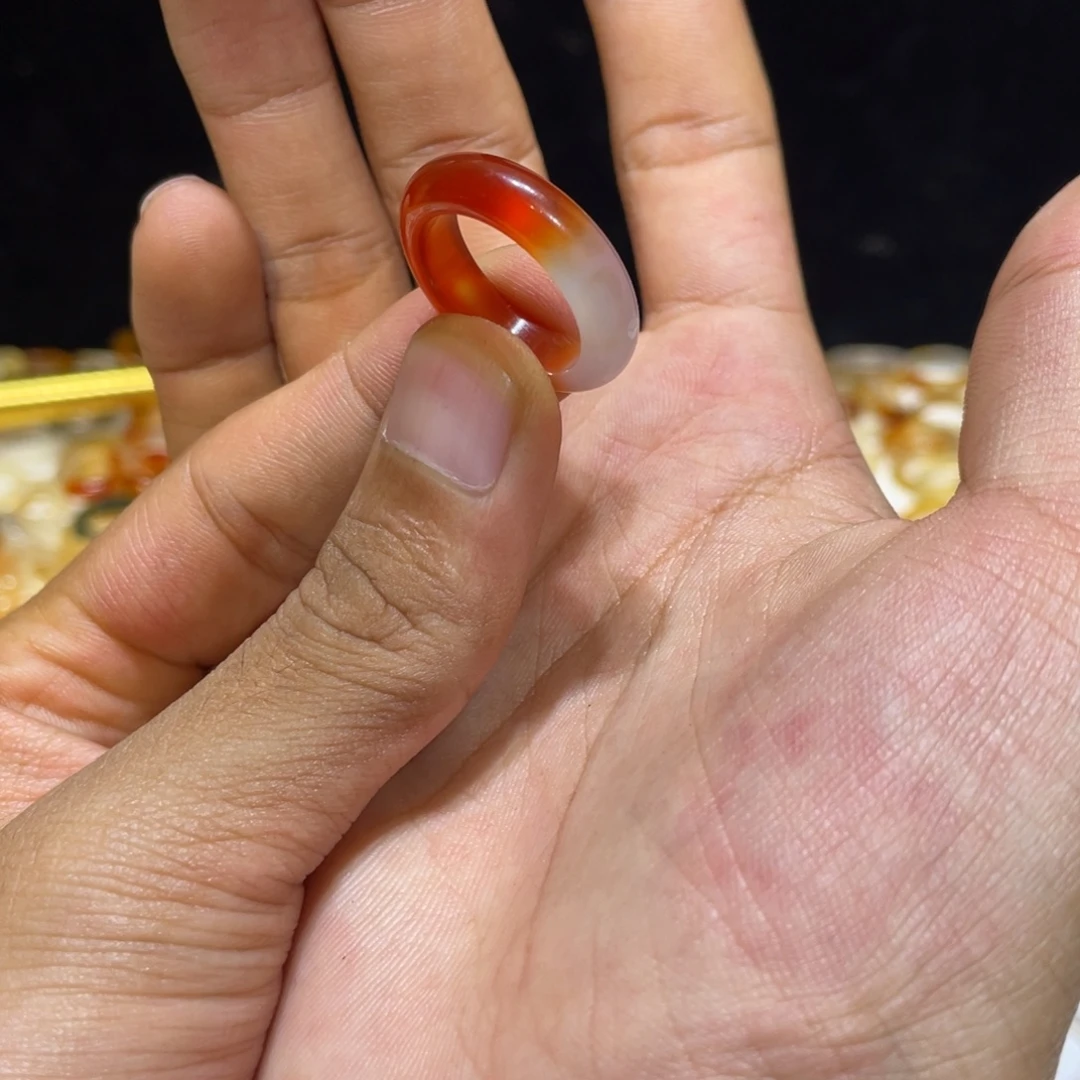 玛瑙/玉髓未镶嵌戒指592号港16 默认瑕疵