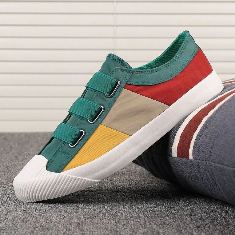 夏季透气男士帆布鞋干净感痞帅男鞋一脚蹬懒人鞋超轻薄软底上班鞋