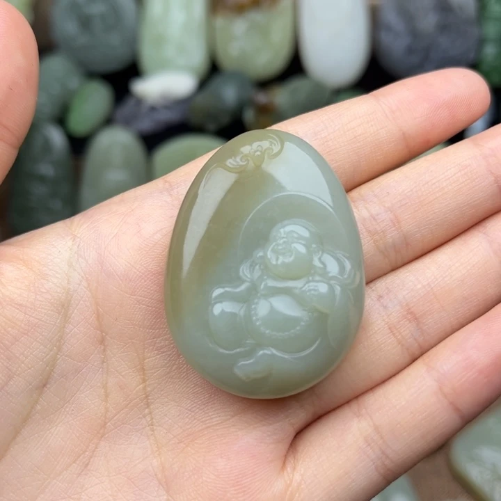 和田玉未镶嵌挂件橘**比