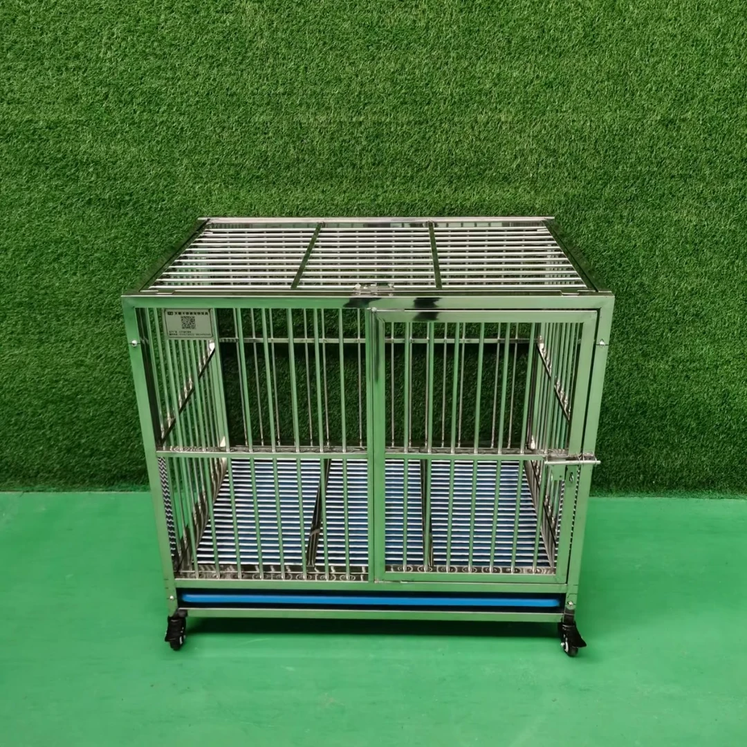 不锈钢狗笼耐用多层设计适合中大型犬小型犬