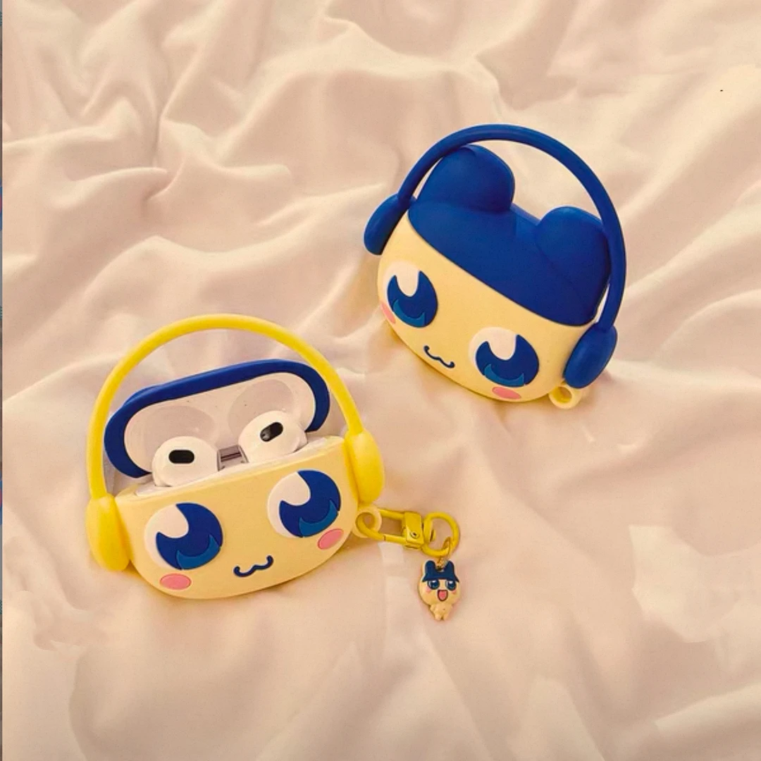 戴耳机卡通麻美吉适用Airpods4保护套新3代无线蓝牙耳机保护套