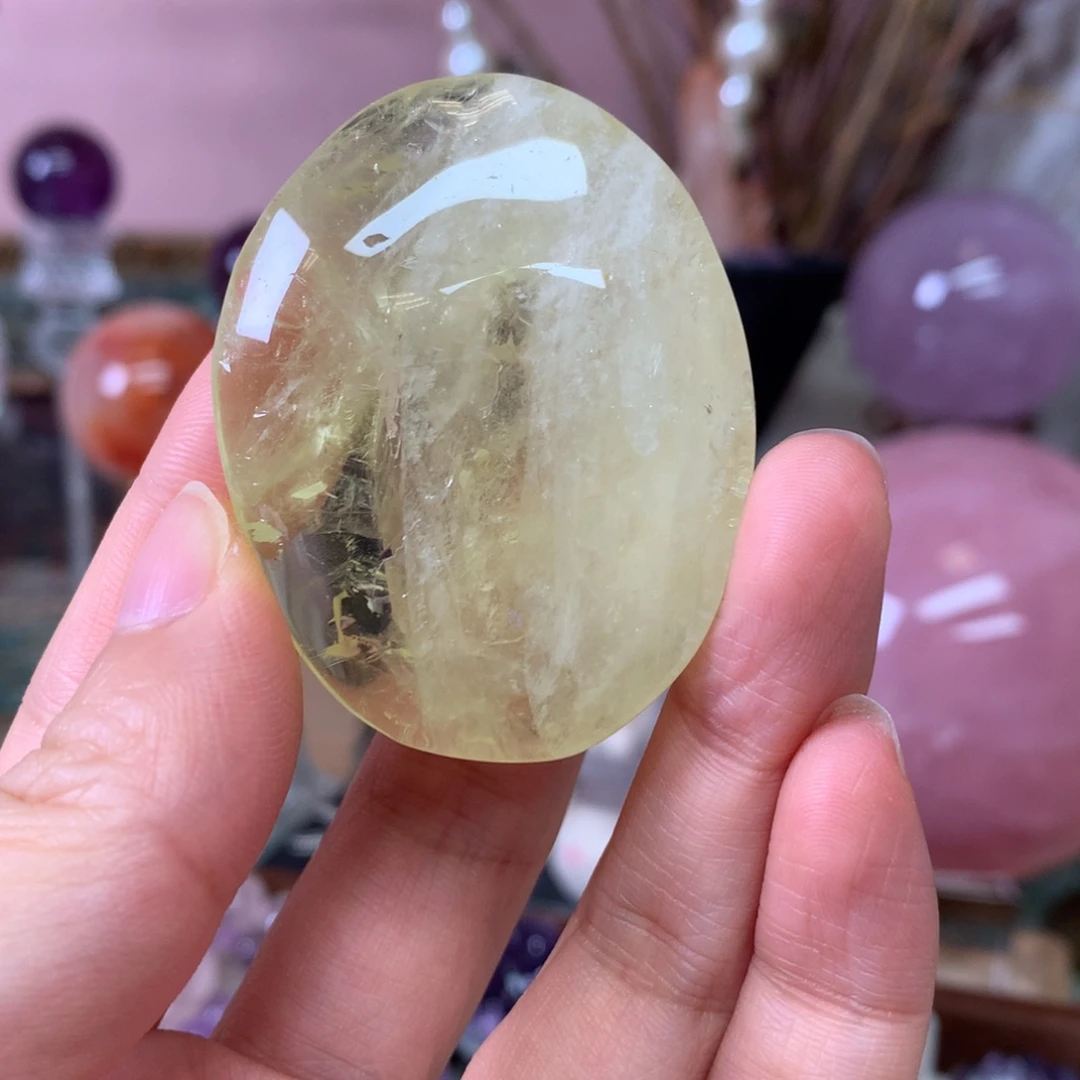 水晶珠宝半成品未镶嵌黄水晶肥皂