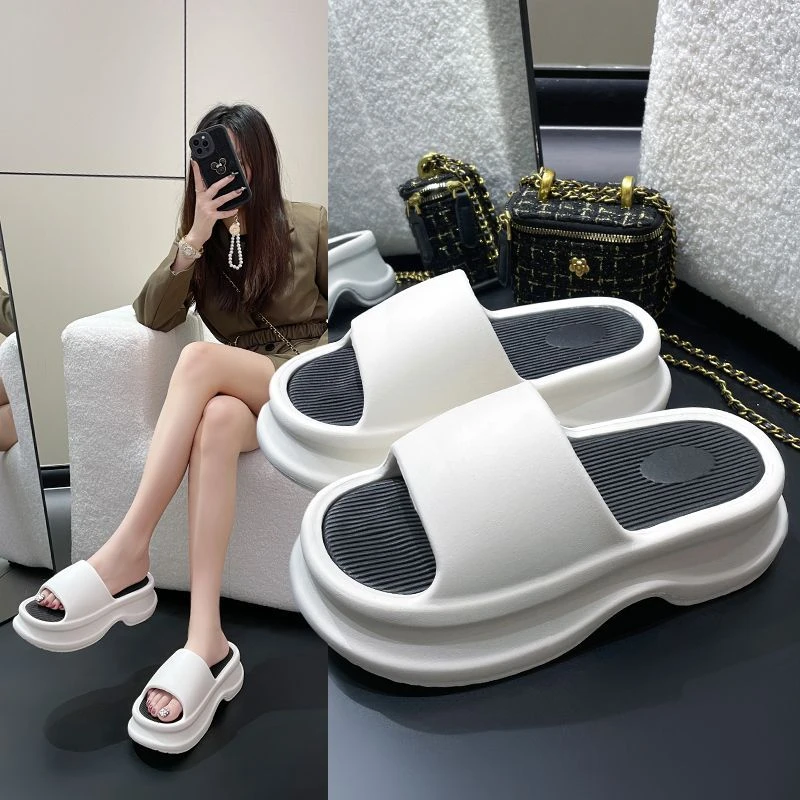 踩屎感高跟拖鞋女鞋夏季外穿时尚防滑防臭厚底网红凉鞋女凉拖鞋