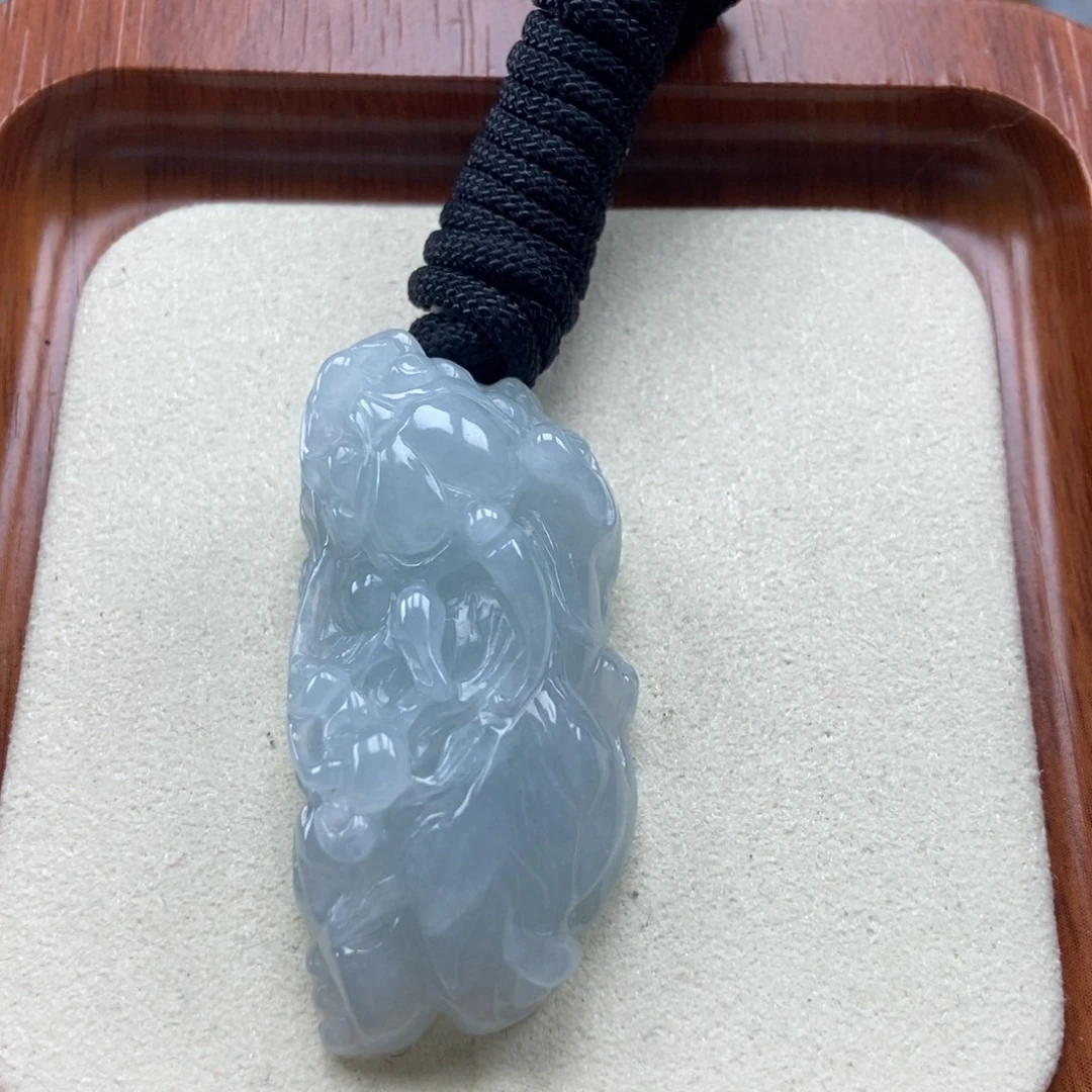 O***.翡翠未镶嵌颈饰如意貔貅吊坠