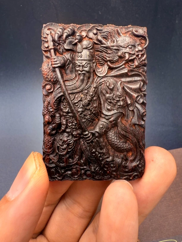 【雕刻】小叶降真香 关二爷精工雕刻6cm×4cm×1cm