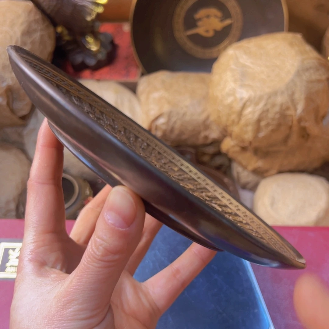 风磨铜百福盘一个