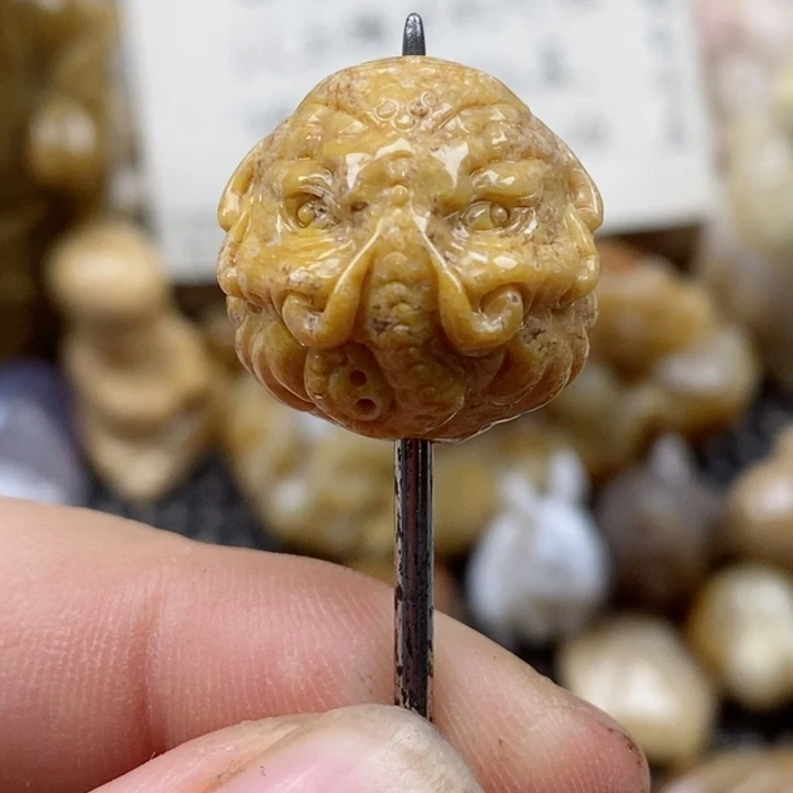 颈饰未镶嵌硅化珊瑚（珊瑚玉）