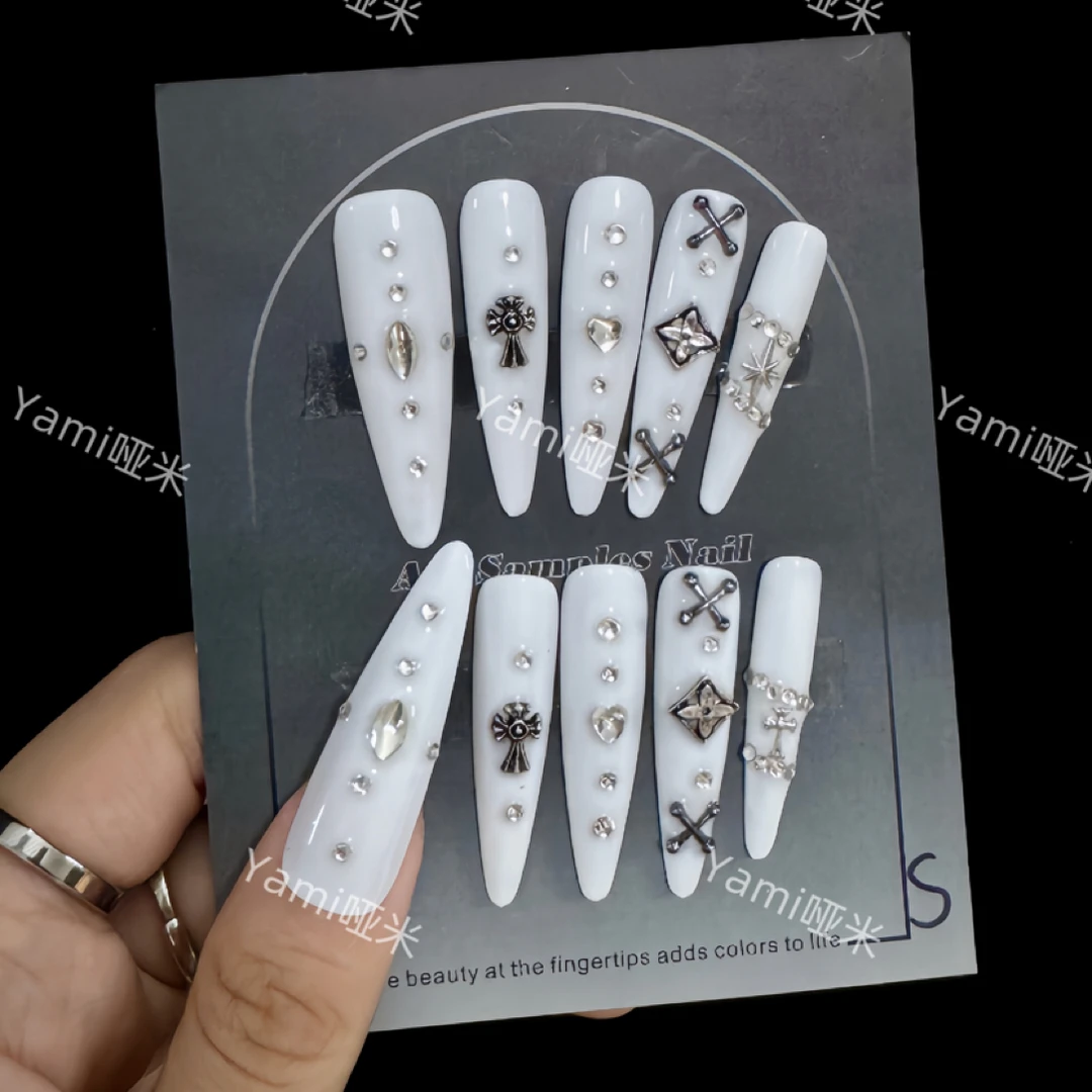 【圣洁之心】Yami 手工穿戴甲 爆闪细闪甜酷十字架时尚显白气质高级