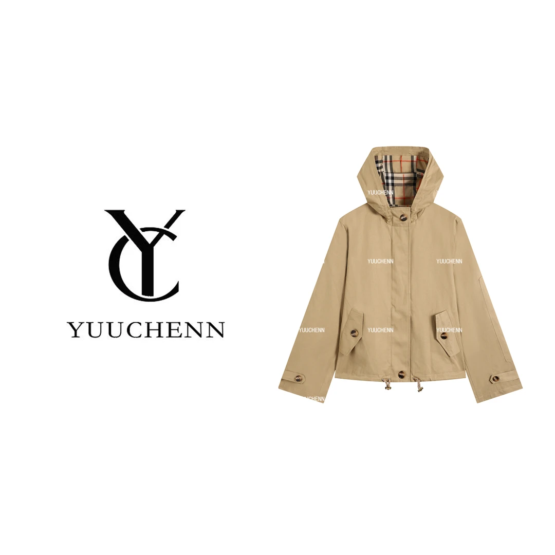 YUUCHENN 韩系简约高级感连帽外套女DX-W62077