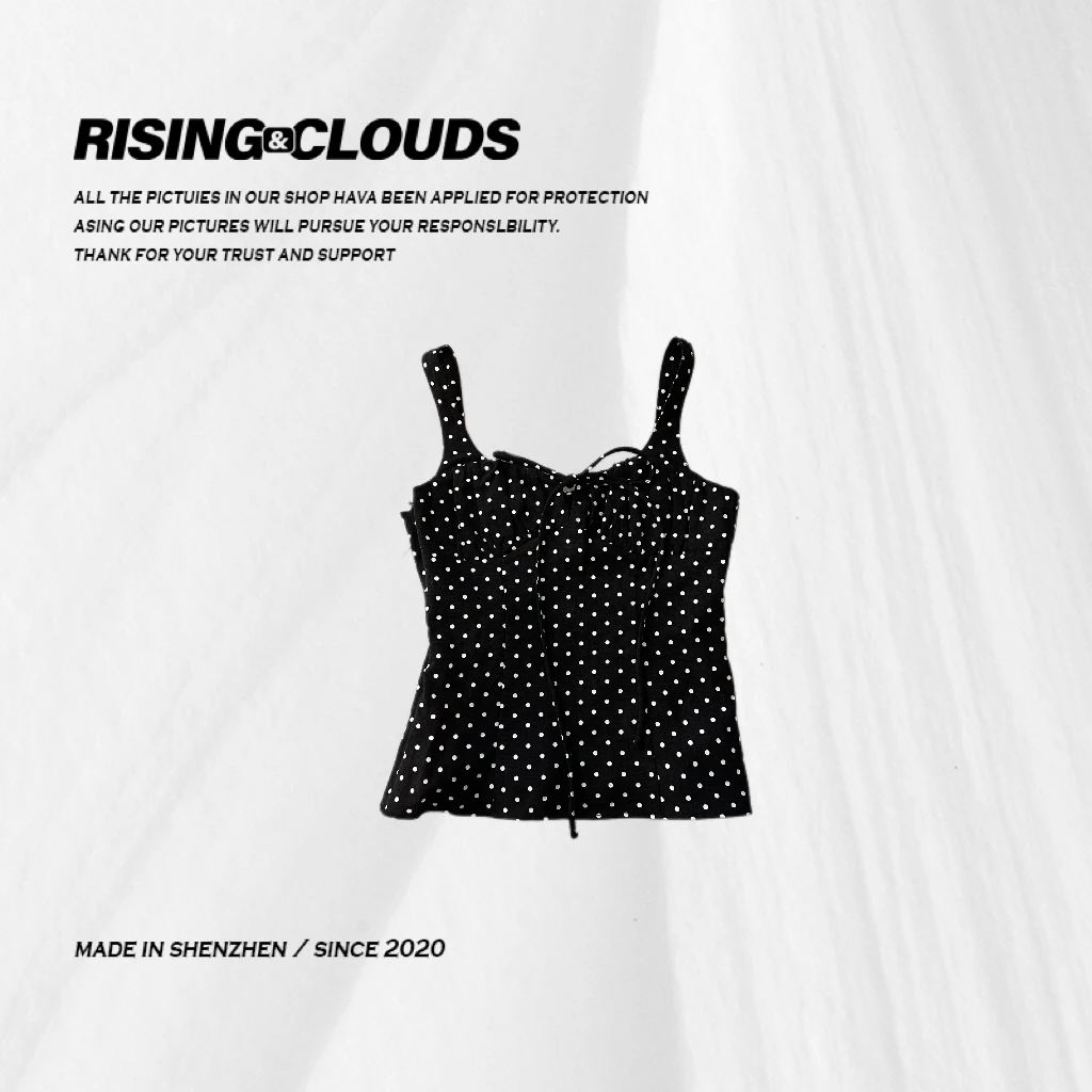 RISING&CLOUDS【莎莎】深圳简约显瘦百搭波点吊带美背040869