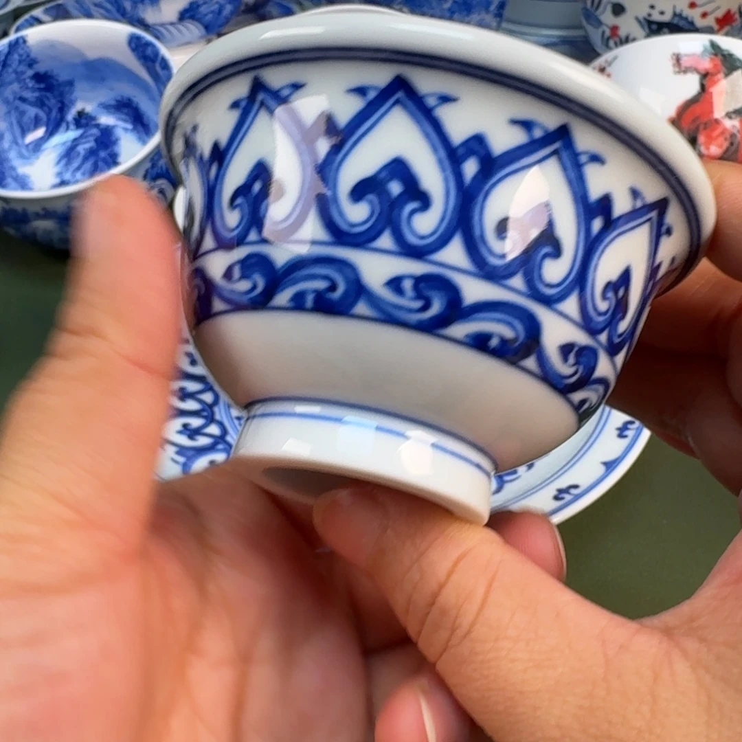陶瓷景德镇纯手绘茶具圆圆227