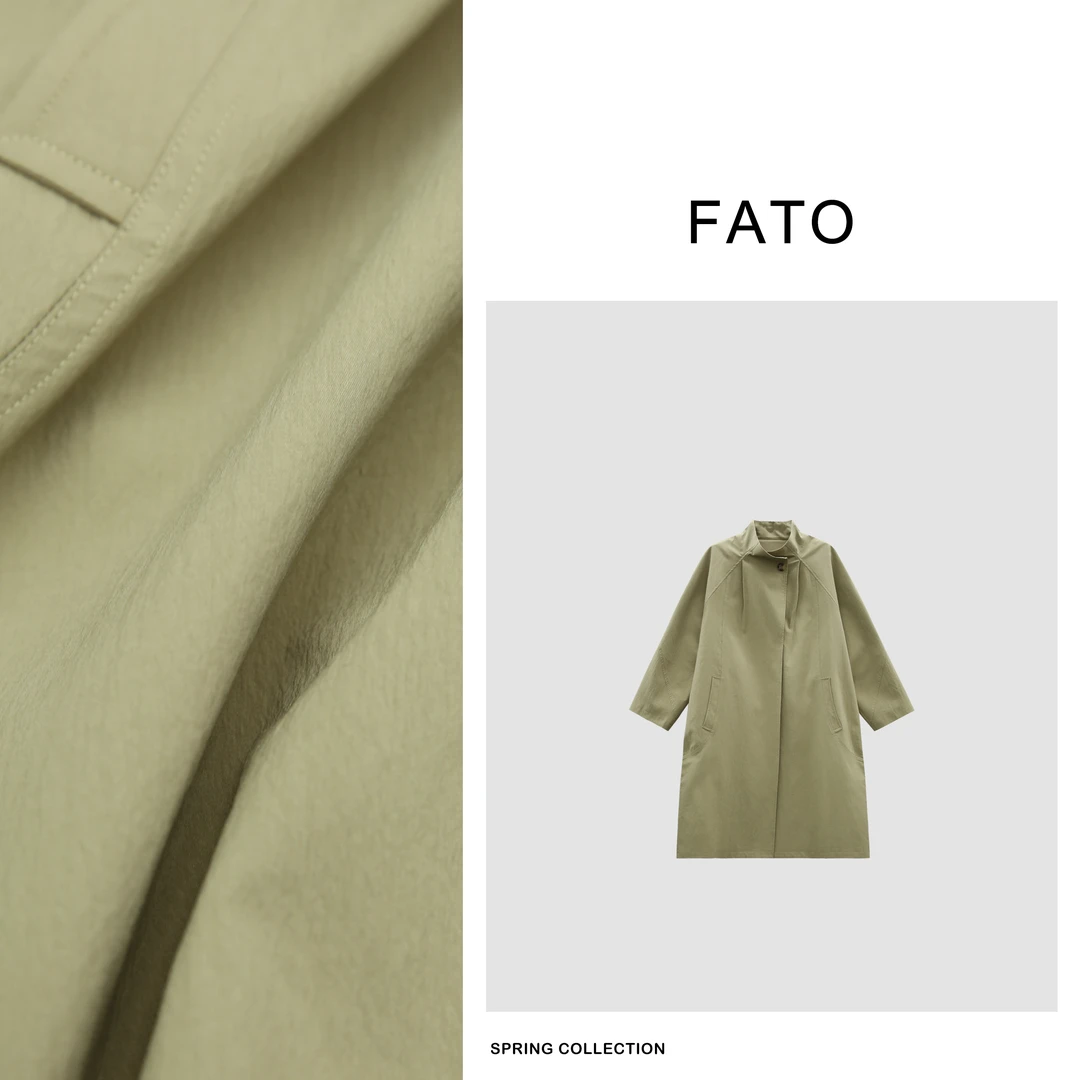 【郑买买】爱丁堡 早春新款高贵气质显瘦休闲长风衣外套 YZ50103W1