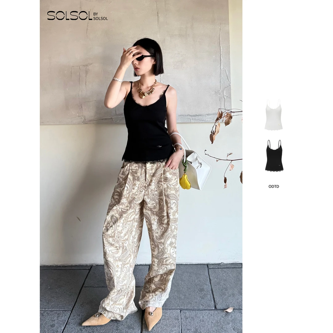 ODTD 设计师品牌 25早秋新品 蕾丝弹力针织吊带 SOLSOL买手店