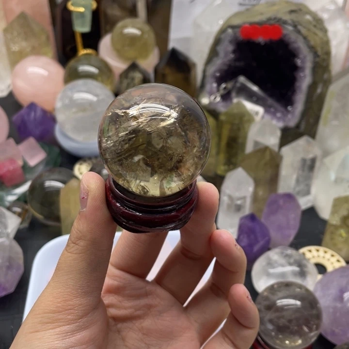 桃***酱水晶珠宝半成品未镶嵌天然水晶17