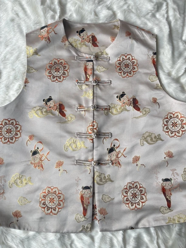 艾唯凡品女装春秋新中式国风马甲背心女装上衣马甲哪吒款A001